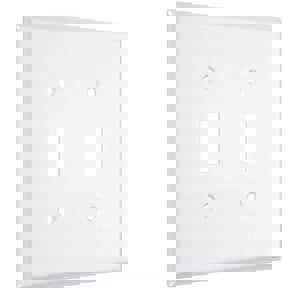 JMBO MTL 2 GANG 2 TOG WALL PLT WHIT